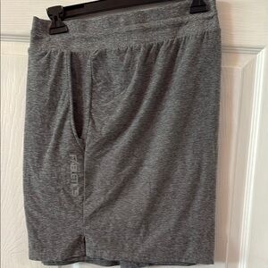 Fabletics Gray Athletic Shorts with Elastic Waistband